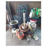 Gardening Lot: Soils, Pots, Edging, Stakes, Etc