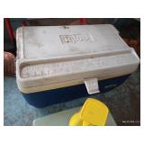 Igloo Cooler, Step Stool, Broom, Gas Cans
