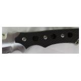 Frost Cutlery | Klondike Rush Bowie Black Fixed Blade Knife - Satin Serr