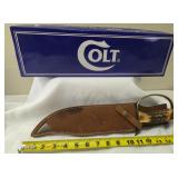 Colt Stone|  Mountain D-Guard Bowie Burnt Stag 801