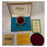 Vintage Fisher Butane Gas Lighter Medallion Abalone