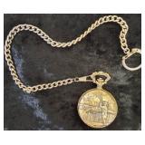 Vintage Wittnauer Geneve Fishing Scene Pocket Watch