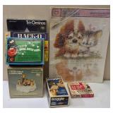 Classic & New Games, Super- Giant Gram Tray Puzzle, Paint by Number Music Box.