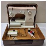 VINTAGE Elna Special Sewing Machine In Metal Case