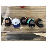 4 STURGIS HATS & 1 PGA HAT