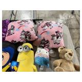 TABLE FULL OF STUFFED ANIMALS