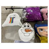 TABLE FULL OF STUFFED ANIMALS