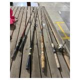 5 FISHING POLES