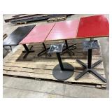 4) BAR TABLES & 2 PEDESTALS