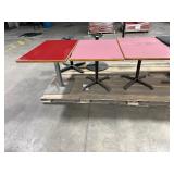 4) BAR TABLES & 2 PEDESTALS