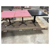 4) BAR TABLES & 2 PEDESTALS