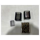 JACK DANIELS ZIPPO, 2 NEW ZIPPOS, & CIGARETTE CASE