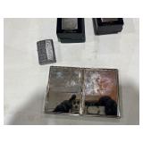 JACK DANIELS ZIPPO, 2 NEW ZIPPOS, & CIGARETTE CASE