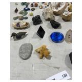 TABLE FULL OF CRYSTALS, GEODES, & ROCKS