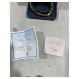 ITALIAN CHARM BRACELET 17 INDV CHARMS W/ SWAROVSKI CRYSTALS & 18K GOLD PLATED ACCENTS