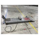 PNUEMATIC MOTORCYCLE LIFT W/ RAMP, DOLLEY, CENTER JACK, & REAR WHEEL REMOVABLE PANEL