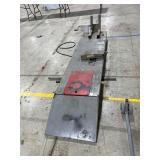 PNUEMATIC MOTORCYCLE LIFT W/ RAMP, DOLLEY, CENTER JACK, & REAR WHEEL REMOVABLE PANEL