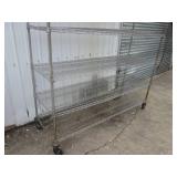 (UD1) Metal Shelf with Wheels 80" H...