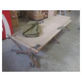 (BS) Vintage Military Folding Cot a...