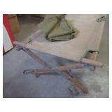 (BS) Vintage Military Folding Cot a...