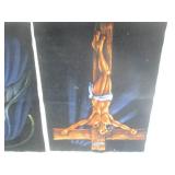 (CSB) 2 Vintage Velvet Paintings 25...