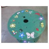 (EW3) Painted Wood Cable Spool Deco...