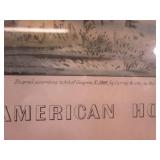 (A-4) Antique Framed "American Home...