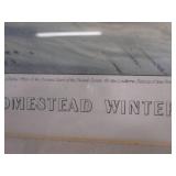 (A-4) Antique Framed "American Home...