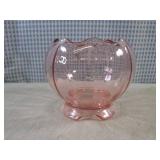 (EC1) Vintage Pink Glass Footed Bow...