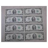 (CNTR) 8 - $2 Bills...