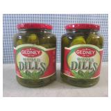 (C-3) 2 Jars of Gedney Whole Dills ...