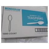Case of 1000 Monogram Plastic Teasp...