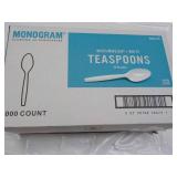 Case of 1000 Monogram Plastic Teasp...