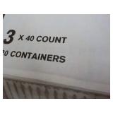 Case of 120 Plastic Hinged Containe...