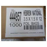 Case of 1000 Barcraft Foil Bags...