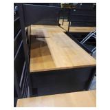 Lot of 10 Rolling Workbenches (559226) Butcher Block Tops on Metal Frames with Casters That Lock, See Description