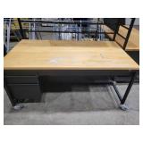 Lot of 10 Rolling Workbenches (559226) Butcher Block Tops on Metal Frames with Casters That Lock, See Description