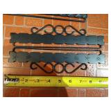 Three Vintage Metal Norwegain-Made Tapestry Hanging Sets