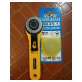 Olfa 45mm Rotary Cutter & Gingher Pinking Shears