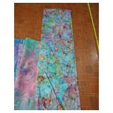 Four Batik/Watercolor/Tie Dye Cotton Materials 4 Yards Each