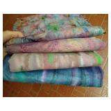 Four Batik/Watercolor/Tie Dye Cotton Materials 4 Yards Each