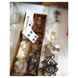 Lot of Metal Buttons, Danish Hooks, Etc