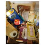 Box of Notions-New & Used Velcro, Binding, Zippers, Etc