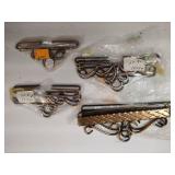 Four Vintage Metal Norwegian-Made Tapestry Hanging Sets