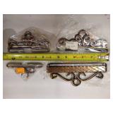 Four Vintage Metal Norwegian-Made Tapestry Hanging Sets