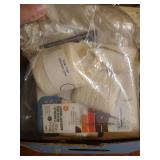 Box of Crosstitch Patterns, Kits, Christmas Patterns, & Aida Cloth