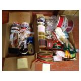 Two Boxes of Satin & Gifting Ribbons, Trim, Binding, Etc.