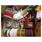 Two Boxes of Satin & Gifting Ribbons, Trim, Binding, Etc.