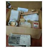 Box of Craft Wood Pieces, Boxes & Cutting Boards