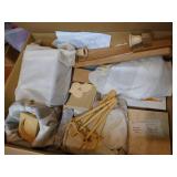 Box of Craft Wood Pieces, Boxes & Cutting Boards
